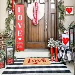 Black and White Buffalo Plaid Outdoor Rug 35.4'' x 59