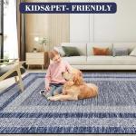 Modern Geometric 5x7 Washable Area Rug