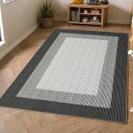 Black Grey 9x12 Washable Non-Slip Area Rug