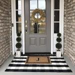 Black and White Buffalo Plaid Outdoor Rug 35.4'' x 59