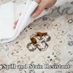 Washable 6x6 Square Soft Distressed Area Rug