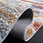 Blue Rust & Ivory Shag Area Rug 8x10