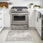 Washable Non-Slip 2x3 Area Rug - Beige Grey