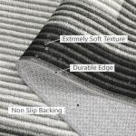 Black Grey 9x12 Washable Non-Slip Area Rug