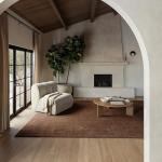 Maru Handmade Dark Brown Wool Area Rug 5' x 8