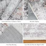 Washable Non-Slip 2x3 Area Rug - Beige Grey