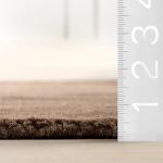 Maru Handmade Dark Brown Wool Area Rug 5' x 8