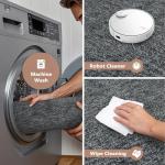 5x7 Washable Low Pile Area Rug - Grey