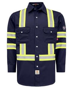 Navy Fire Resistant High Visibility Shirt for Men