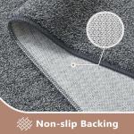 5x7 Washable Low Pile Area Rug - Grey