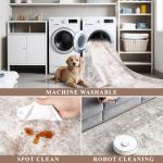 Washable Non-Slip 2x3 Area Rug - Beige Grey
