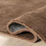 Maru Handmade Dark Brown Wool Area Rug 5' x 8
