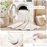 Beige 6x9 Washable Abstract Area Rug