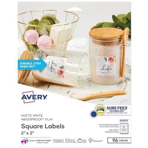 Avery Waterproof Square Labels for All Uses