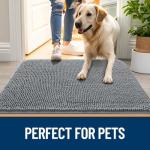 OLANLY Absorbent Dog Door Mat for Muddy Paws