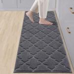 Soft, Absorbent Kitchen Floor Mat - Dark Grey