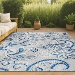 JONATHAN Y Paisley High-Low Area Rug 5x8
