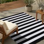 Brittany Stripe Waterproof Outdoor Rug - 4 x 6 ft