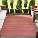 Reversible Water-Resistant Outdoor Patio Rug 9x12