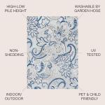 JONATHAN Y Paisley High-Low Area Rug 5x8