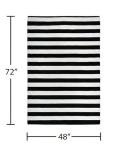 Brittany Stripe Waterproof Outdoor Rug - 4 x 6 ft