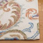 Ivory & Rust Floral Wool Accent Rug - 3' x 5