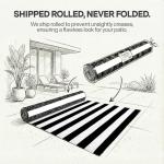 Brittany Stripe Waterproof Outdoor Rug - 4 x 6 ft