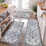 Hebe Boho Kitchen Rug Set of 3 Non-Slip