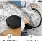 Lansny Small Abstract Area Rug 2x3 Entryway Rug Washable Door Mat Indoor Entrance, Washable Throw Rugs Non-Slip, Soft Beige Grey Kitchen Rugs Thin Print Faux Wool Floor Carpet for Foyer Front Door