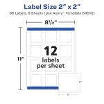 Avery Waterproof Square Labels for All Uses