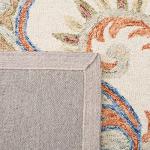 Ivory & Rust Floral Wool Accent Rug - 3' x 5