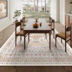 Zesthome 5x7 Vintage Orange Area Rug