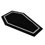 Gothic Black & White Coffin Bath Mat 32"x20