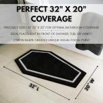 Gothic Black & White Coffin Bath Mat 32"x20