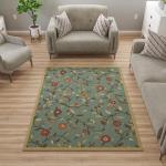 Ottomanson Seafoam Leaves Design Area Rug 150x200 cm