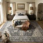 Washable Non-Slip 8x10 Boho Area Rug