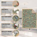 Ottomanson Seafoam Leaves Design Area Rug 150x200 cm