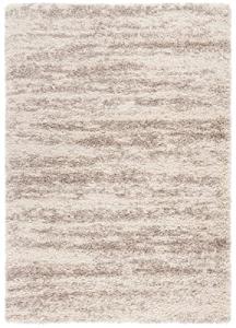 Hudson Shag Rug in Ivory and Beige, 80 x 180 cm