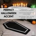 Gothic Black & White Coffin Bath Mat 32"x20