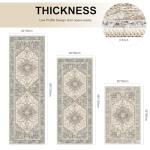 Boho Washable Kitchen Rug Set of 3