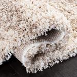 Hudson Shag Rug in Ivory and Beige, 80 x 180 cm