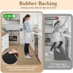 SofterCharm Non-Slip Washable Kitchen Rug Set