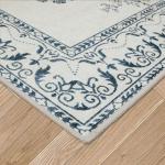 Laura Ashley Sea Spray Blue Medallion Runner Rug