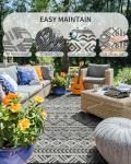 MontVoo 5x8 Waterproof Reversible Outdoor Rug