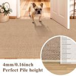 BYYVOO 3x6 Beige Washable Non-Slip Kitchen Runner Rug