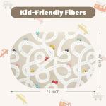 Large Washable Kids Road Rug 4'x6' for Playroom