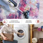 Luul Home Non Slip Rugs 4x6 Modern Abstract Easy Silk Rubber Backing Soft Area Rug for Living Room Easy to Clean Non Shedding Kitchen for Bedroom Indoor Carpet (Lilac - Purple, 4x6)