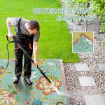 Lahome 6x9ft Floral Non-Slip Outdoor Rug