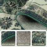 Sage Green 5x7 Boho Area Rug, Washable & Soft