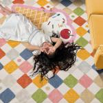 Jinchan 5x7 Washable Kids Non-Slip Area Rug